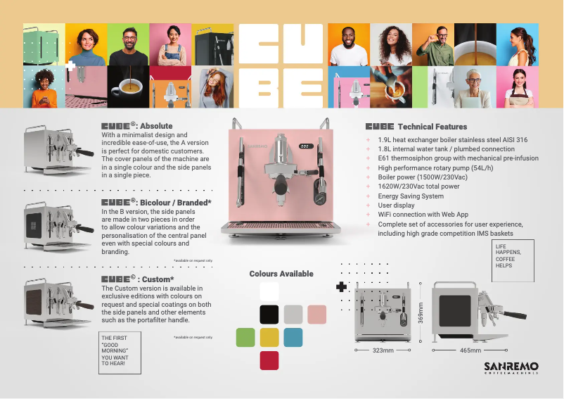 Page 1 de la notice Fiche technique Sanremo Diana