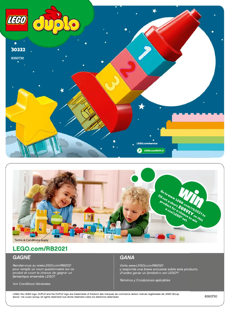 Image de la première page du manuel de l'appareil Duplo My First Space Rocket 30332