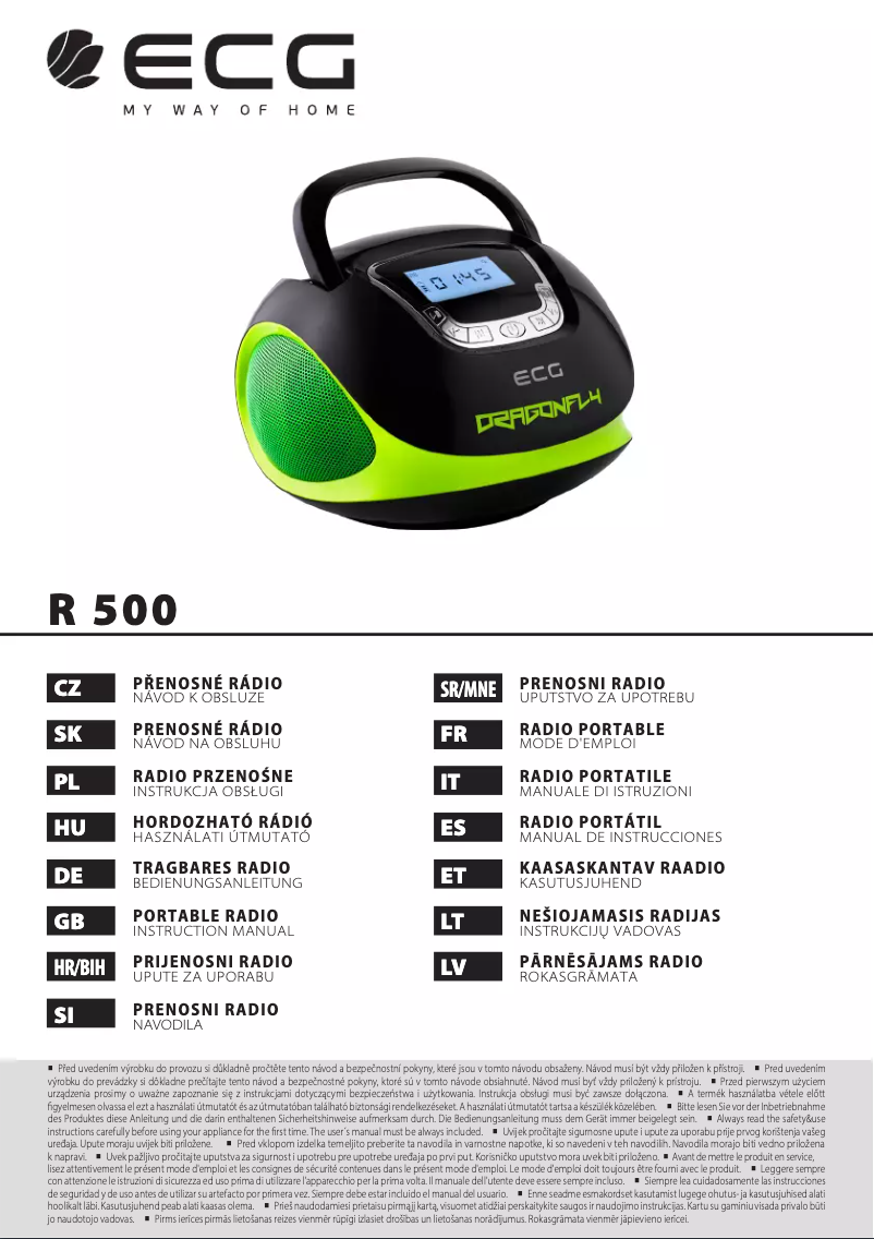 Página 1 del manual Manual de usuario ECG R 500 U
