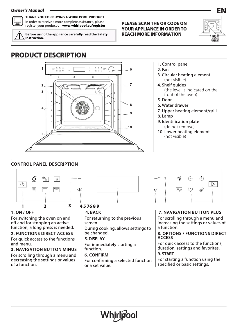 Page 1 de la notice Guide d'installation Whirlpool AKZ9S 8220 NB