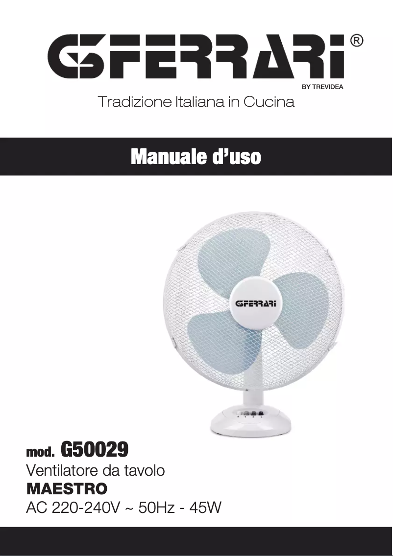 Page 1 de la notice Manuel utilisateur G3 Ferrari Maestro G50029