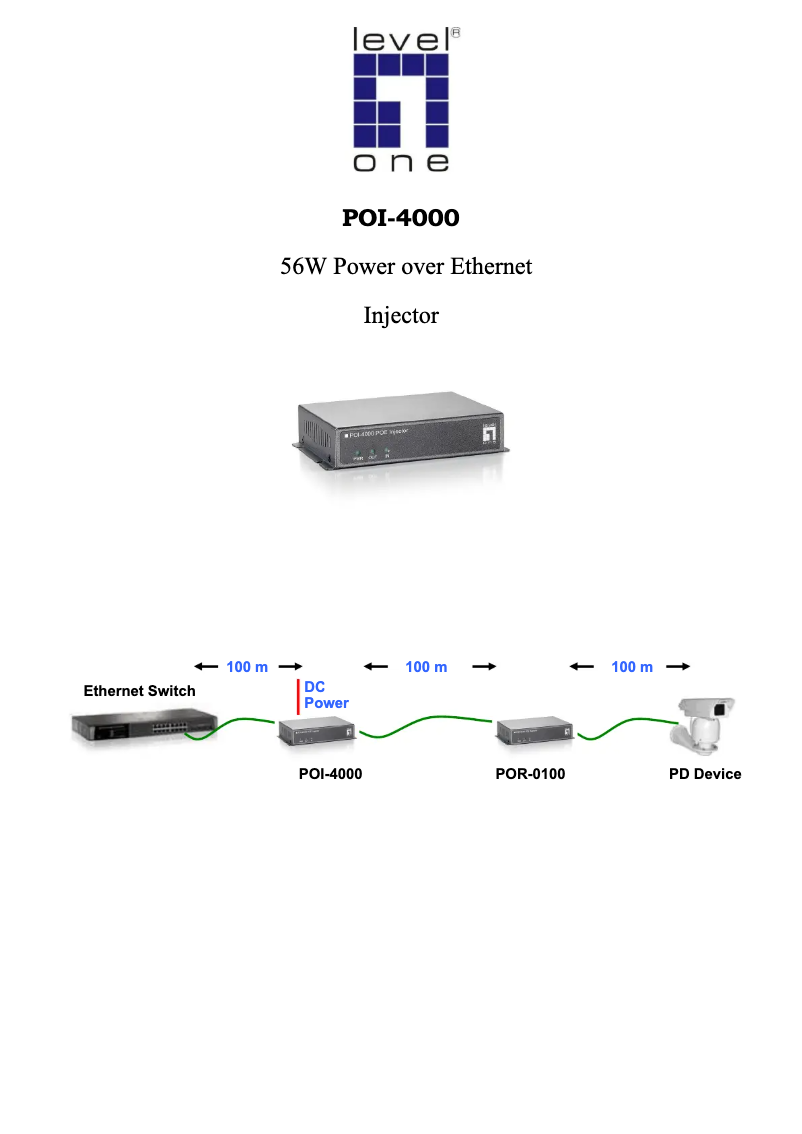 Image de la première page du manuel de l'appareil POI-4000