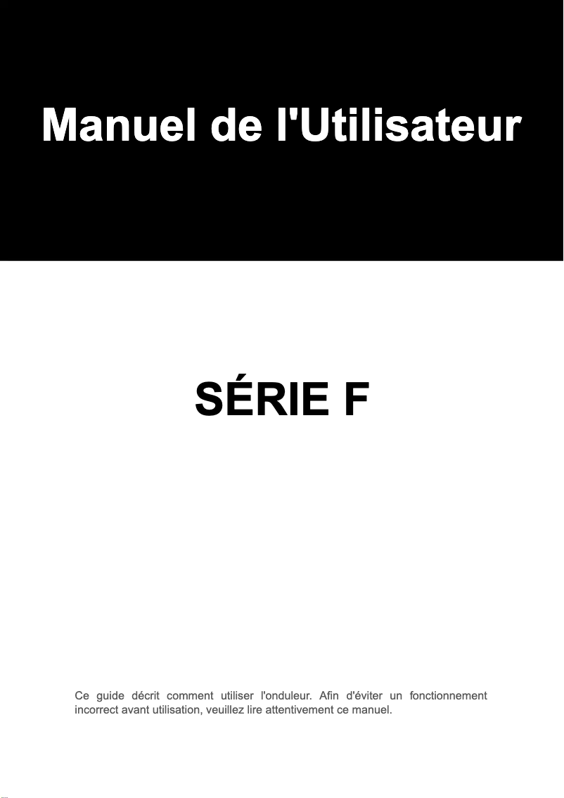 Page 1 de la notice Guide d'installation FOX ESS F6000