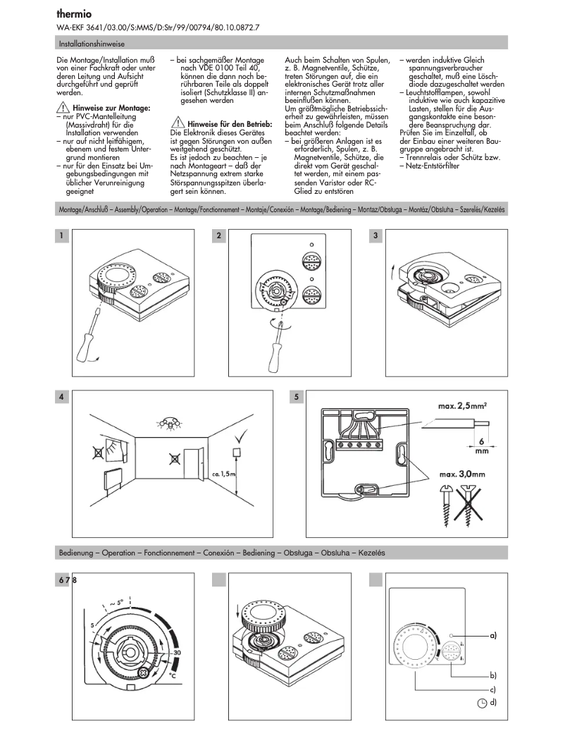 Page 1 de la notice Manuel utilisateur Grässlin Thermio 103