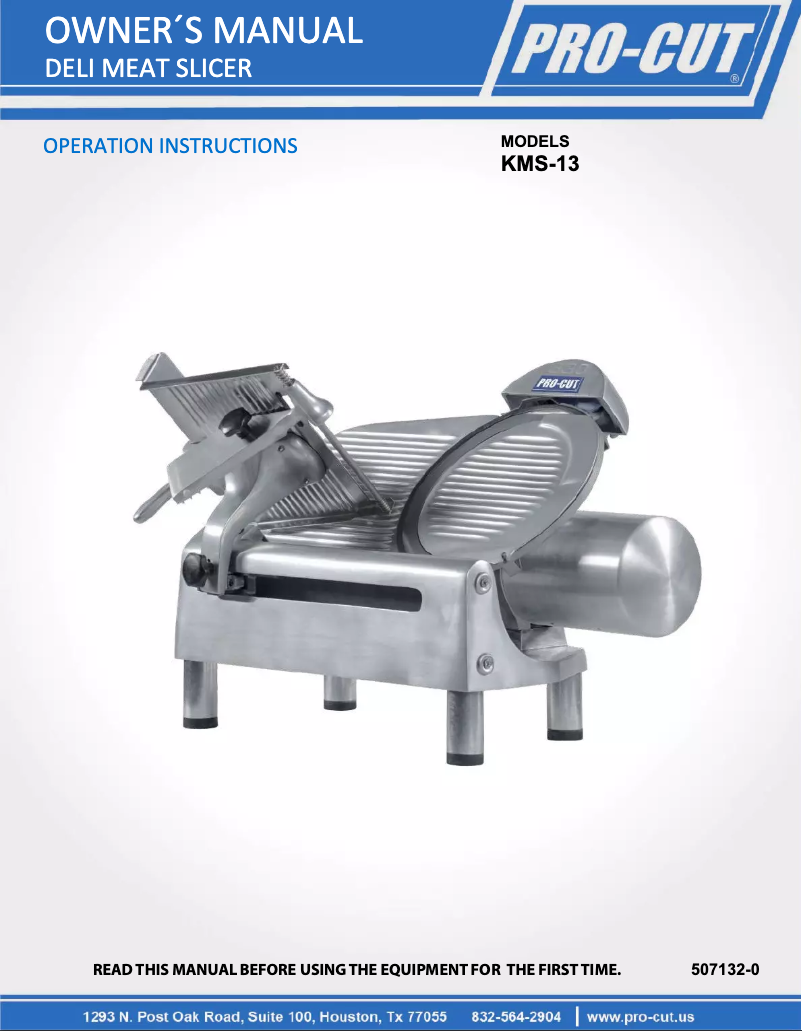 Page 1 de la notice Manuel utilisateur Pro-Cut KMS-13