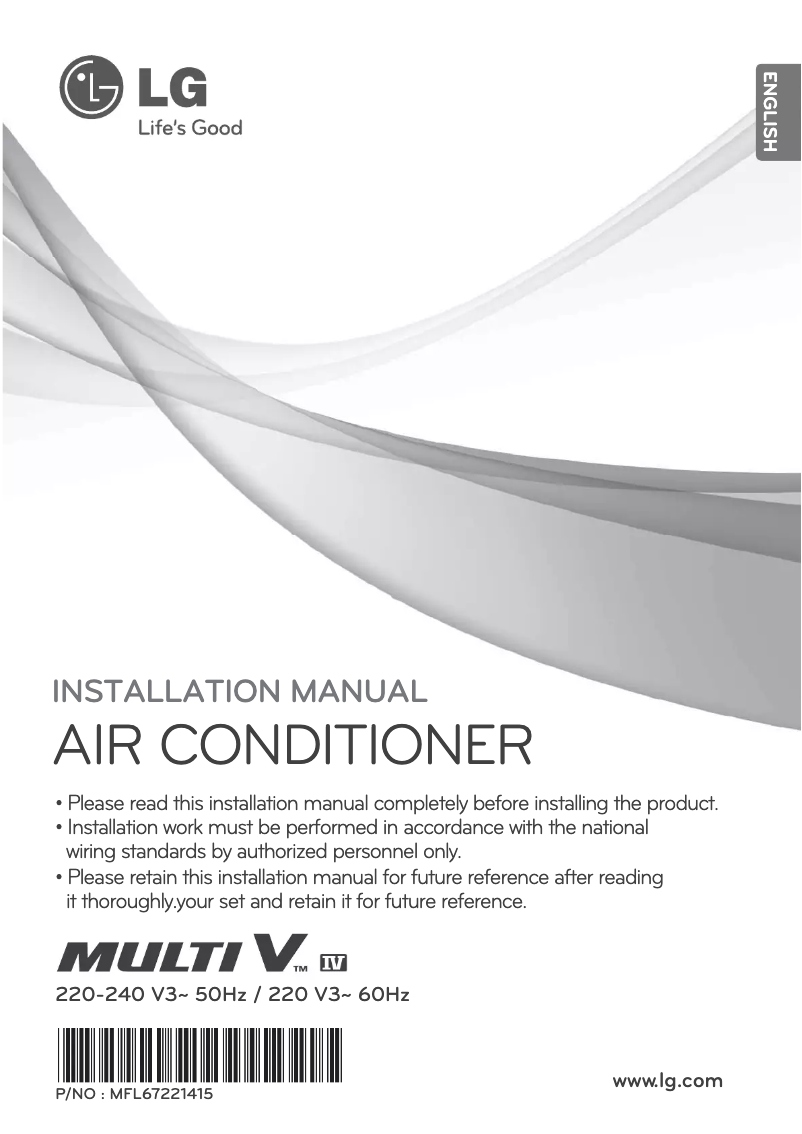 Imagen de la primera página del manual del dispositivo ARUV180BTS4