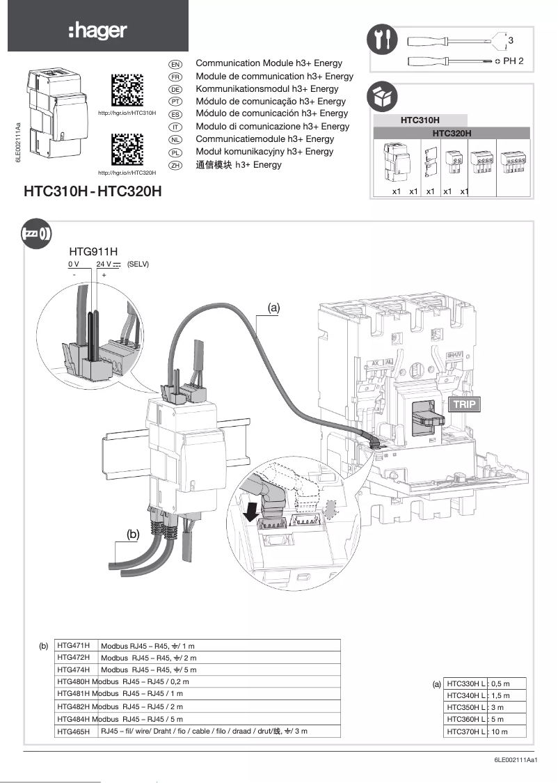 Page n°1 - Manuel utilisateur Hager HTG474H