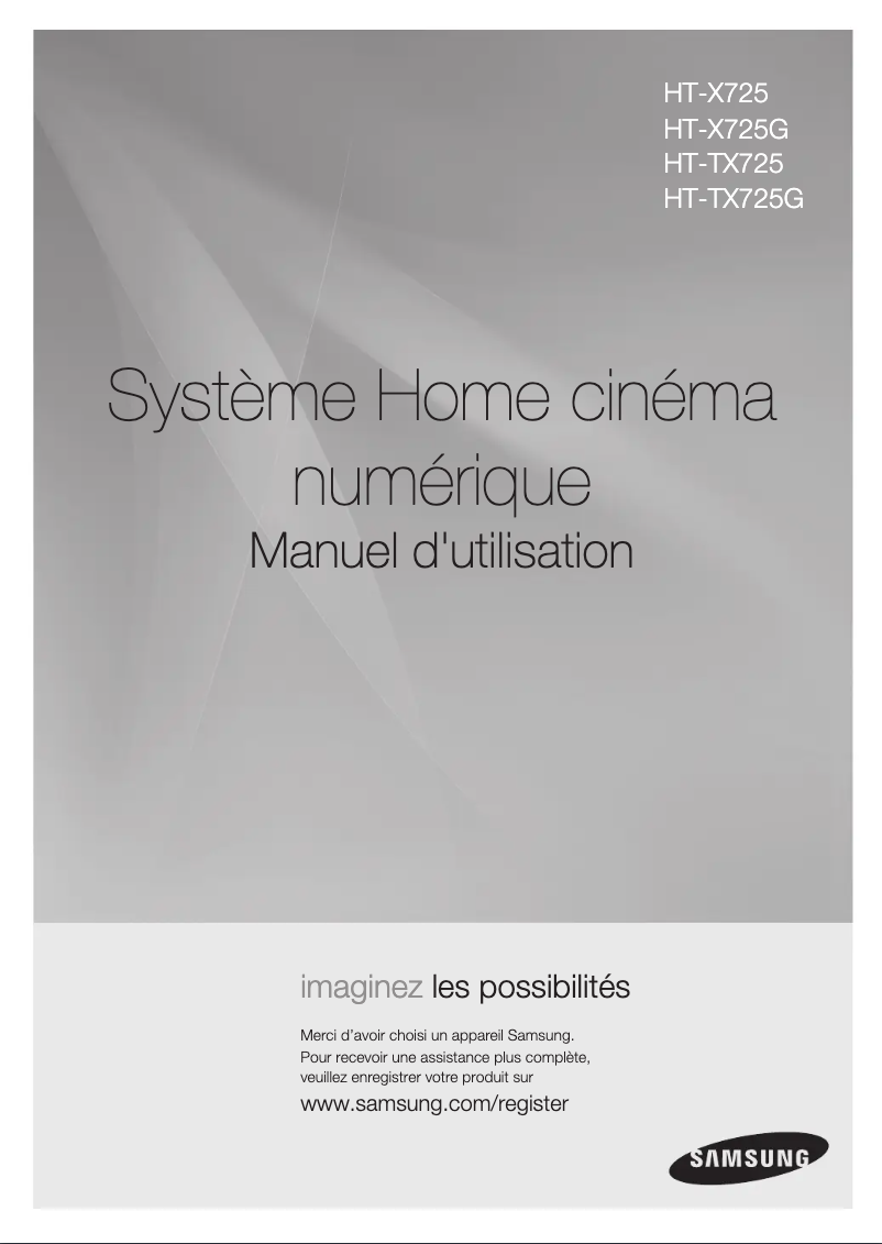 Image de la première page du manuel de l'appareil HT-TX725G