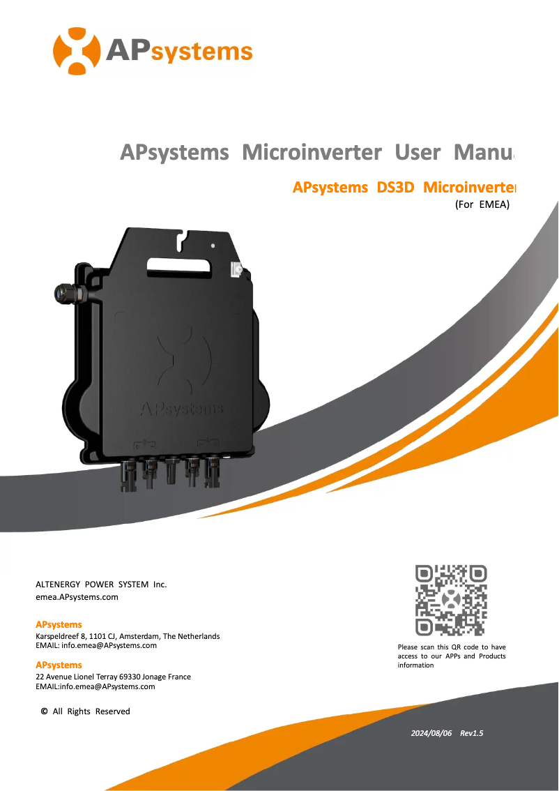 Page n°1 - Manuel utilisateur APsystems DS3D