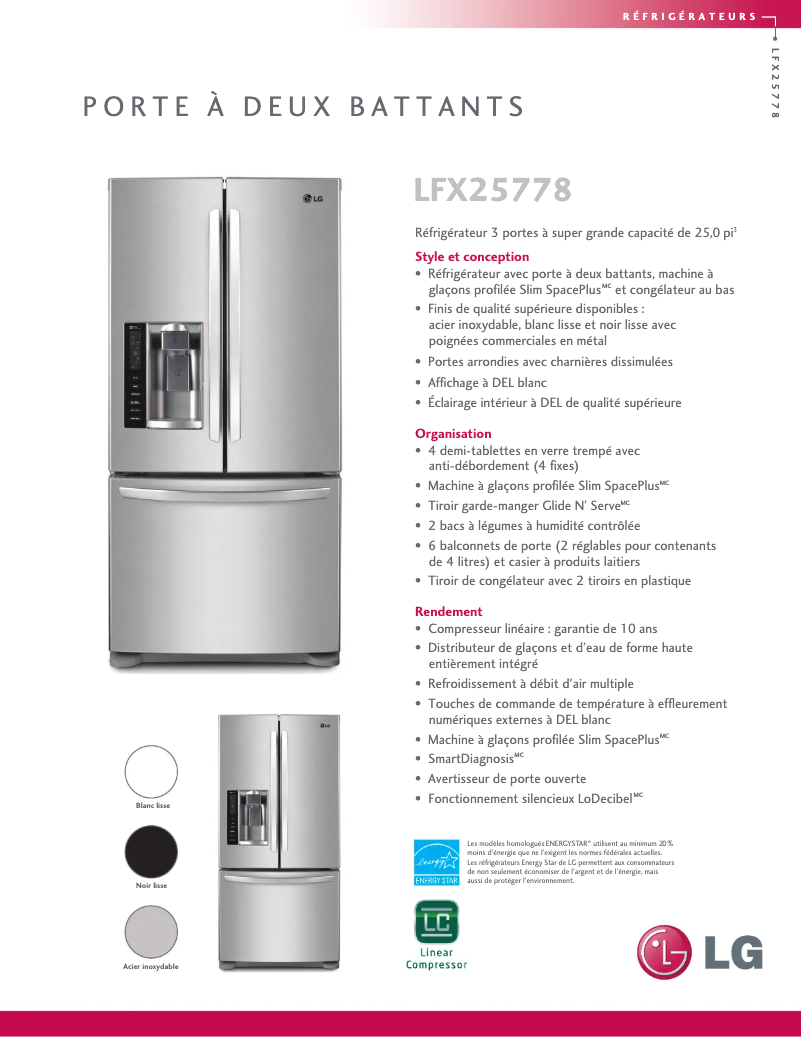 Imagen de la primera página del manual del dispositivo LFX25778ST