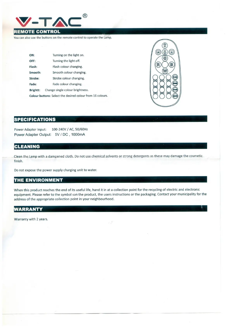 Image de la première page du manuel de l'appareil VT-7810