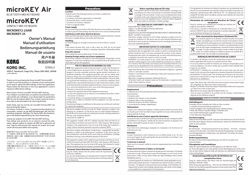 Image de la première page du manuel de l'appareil microKEY