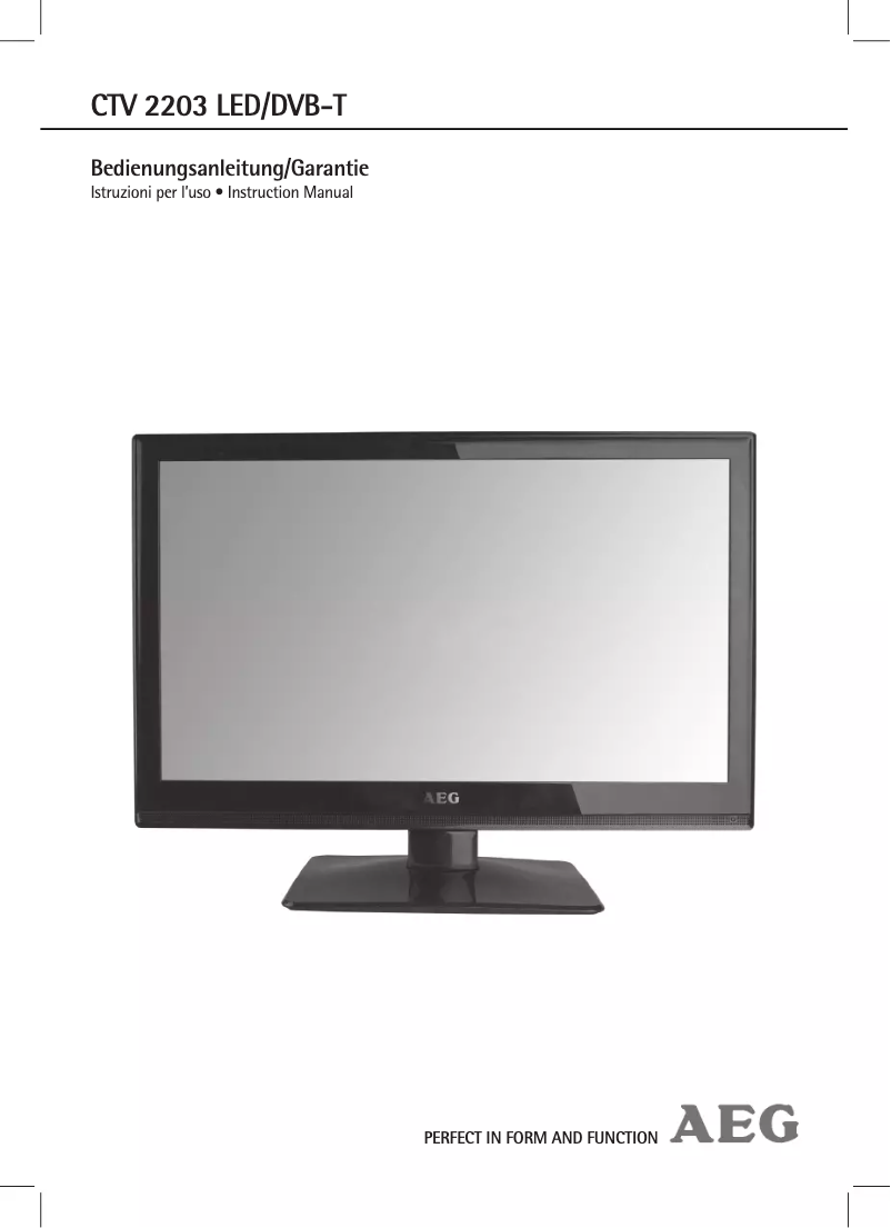 Page 1 de la notice Manuel utilisateur AEG CTV 2203