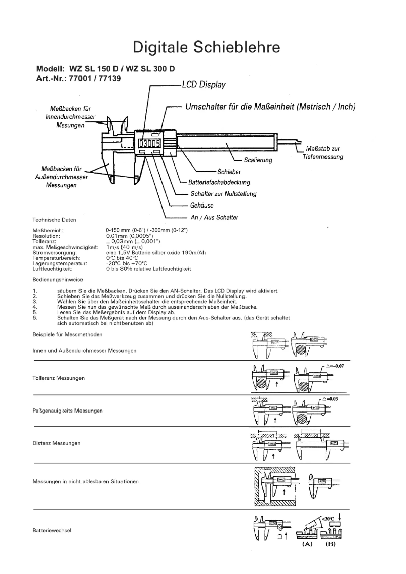 Image de la première page du manuel de l'appareil 77001