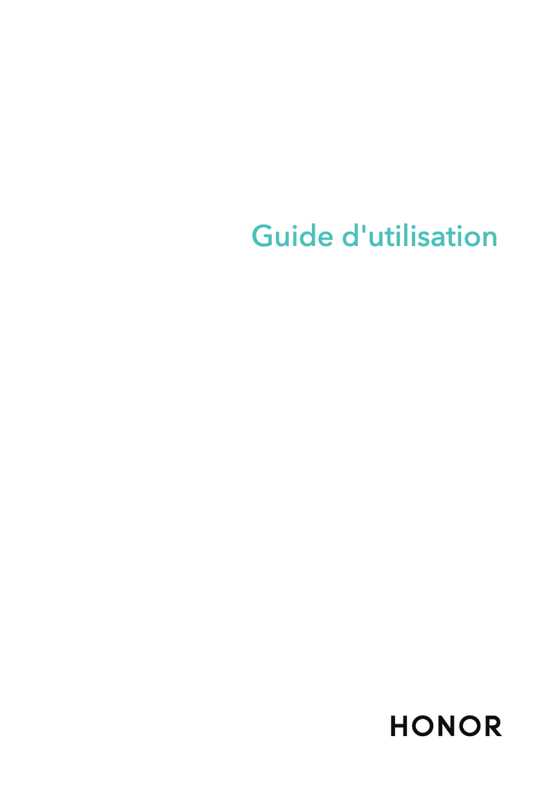Page 1 de la notice Manuel utilisateur Honor MagicBook X 14