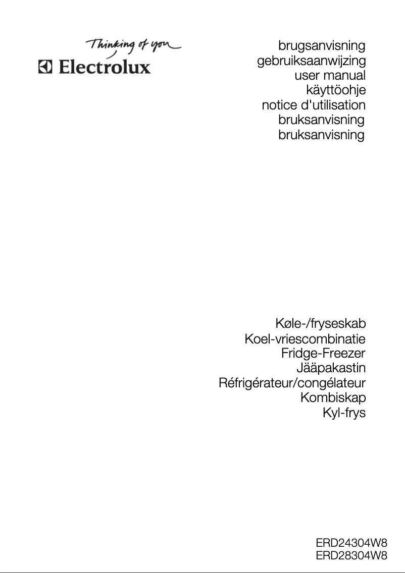 Image de la première page du manuel de l'appareil ERD24304W