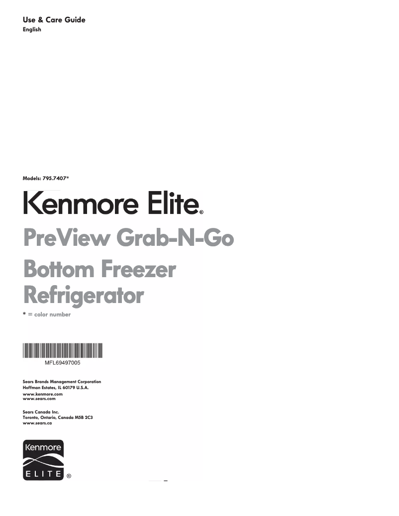 Imagen de la primera página del manual del dispositivo 795.74073