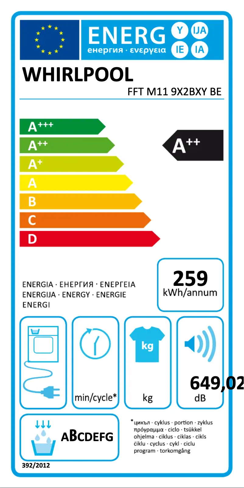 Image de la première page du manuel de l'appareil FFT M11 9X2BXY BE