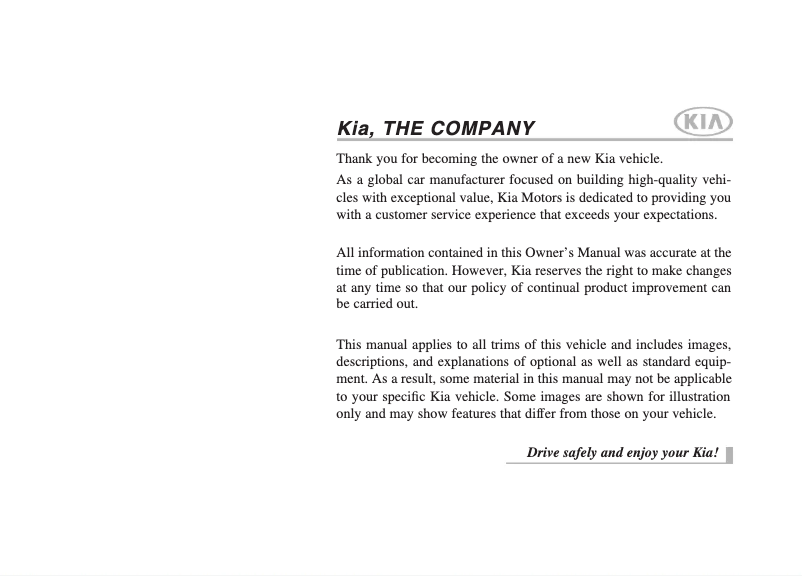 Page 1 de la notice Manuel utilisateur Kia Niro Hybrid (2021)