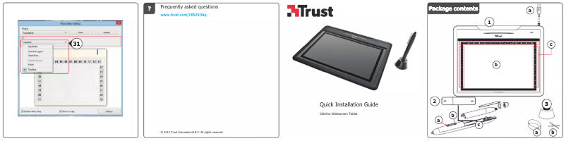 Page 1 de la notice Manuel utilisateur Trust Slimline Widescreen Tablet