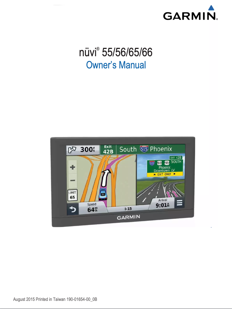 Page n°1 - Manuel utilisateur Garmin nuvi 66