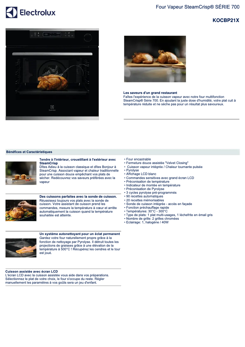 Image de la première page du manuel de l'appareil KOCBP21X