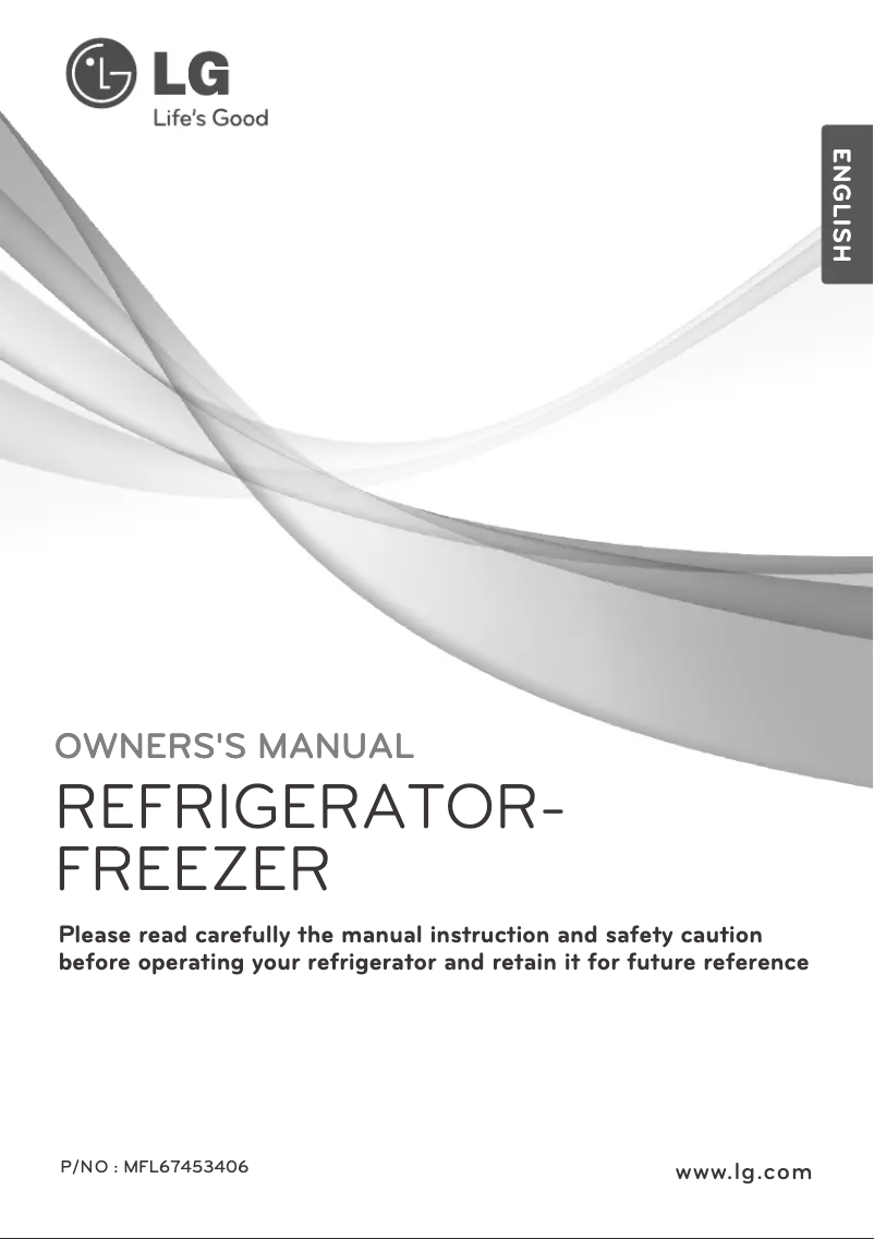 Page 1 de la notice Manuel utilisateur LG GR-B492GLCA