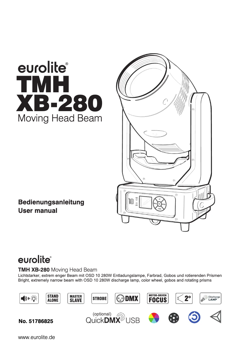 Image de la première page du manuel de l'appareil TMH XB-280