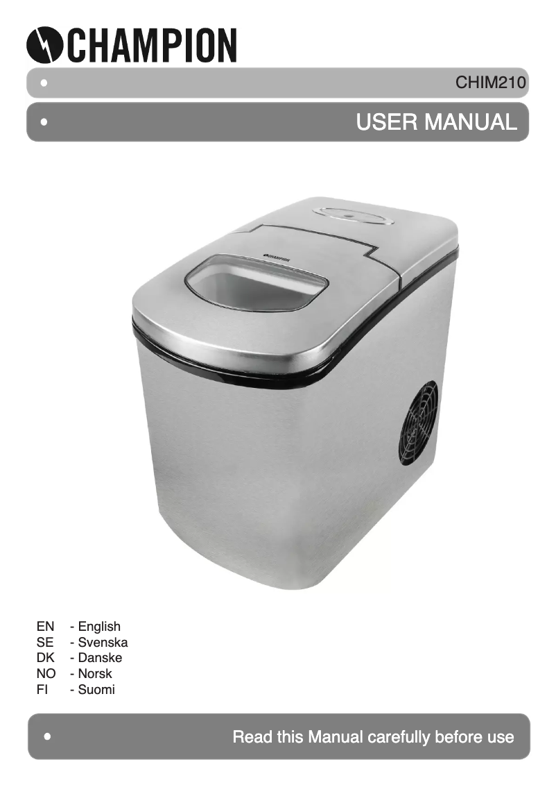 Image de la première page du manuel de l'appareil CHIM210