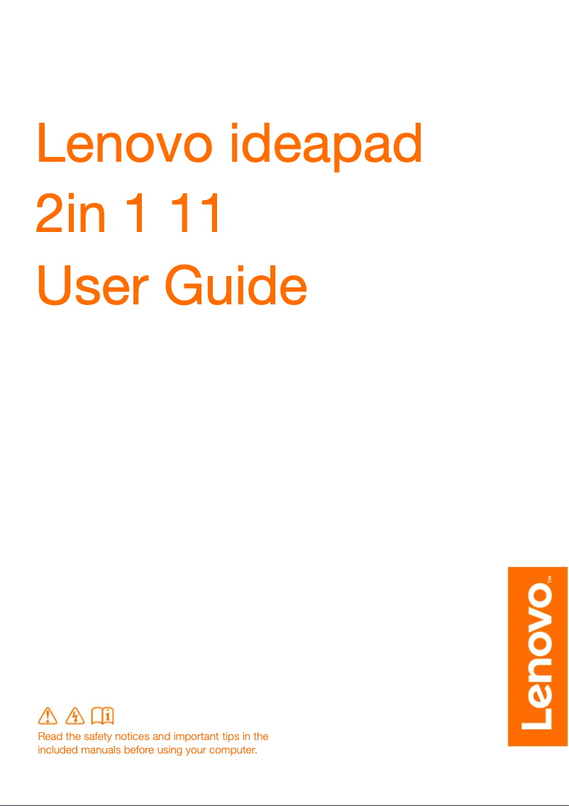 Page n°1 - Manuel utilisateur Lenovo 2in 1 11