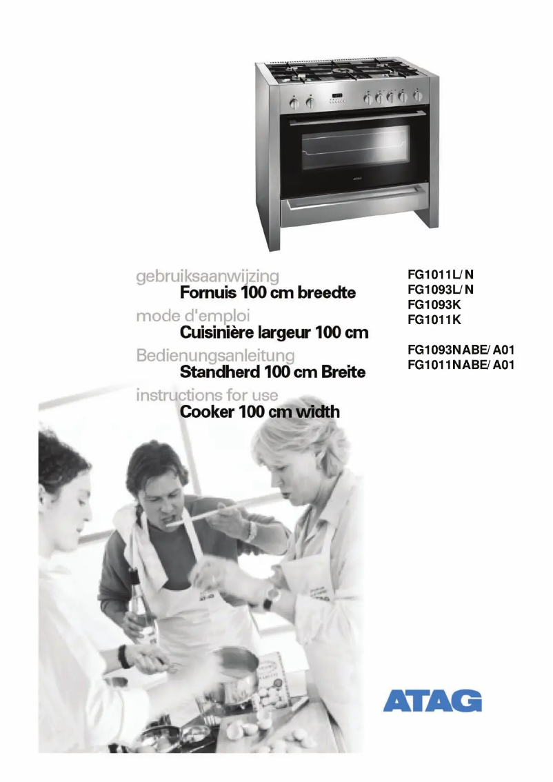 Page n°1 - Manuel utilisateur Atag FG1011NABE