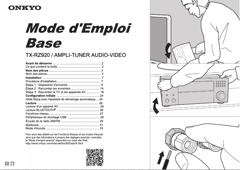 Page n°1 - Manuel utilisateur Onkyo TX-RZ920