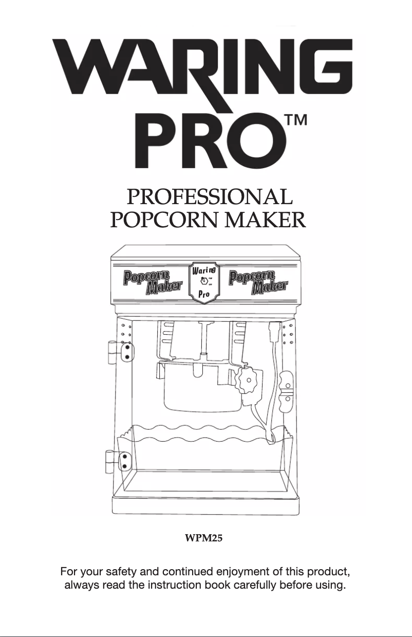 Page 1 de la notice Manuel utilisateur Waring Pro WPM25