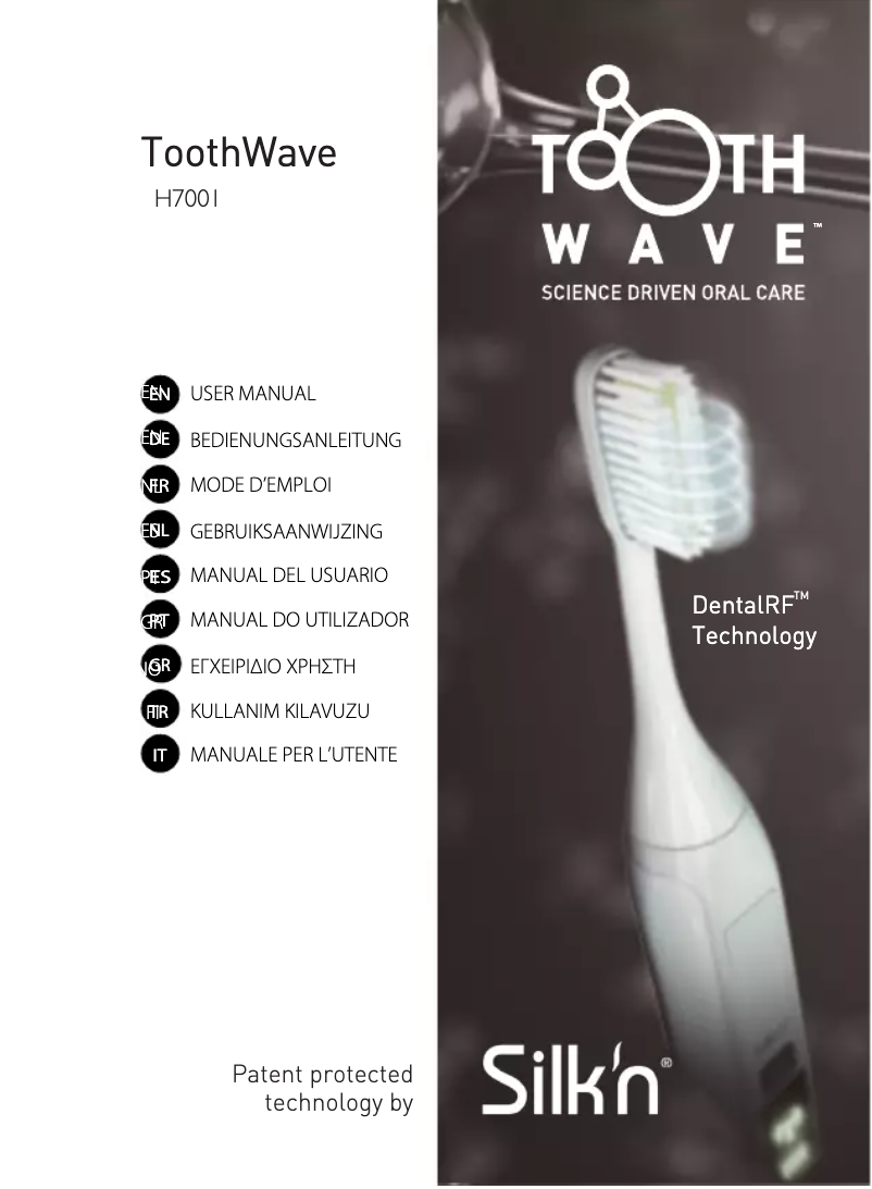 Page 1 de la notice Manuel utilisateur Silk'n ToothWave H7001