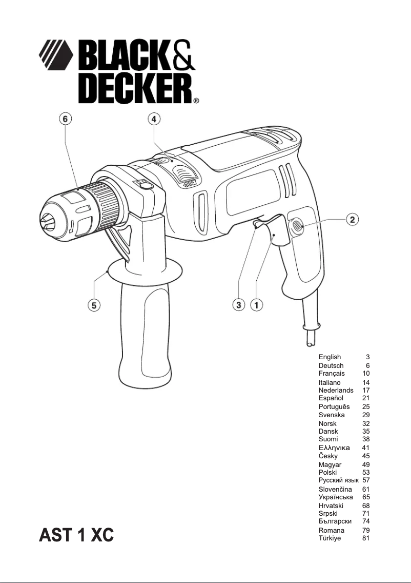 Page n°1 - Manuel utilisateur Black & Decker AST1XC