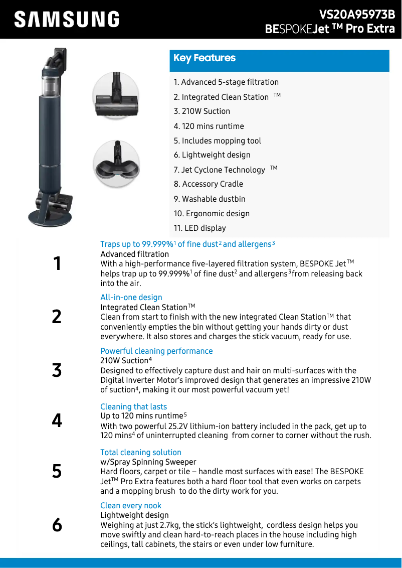 Image de la première page du manuel de l'appareil VS20A95973B