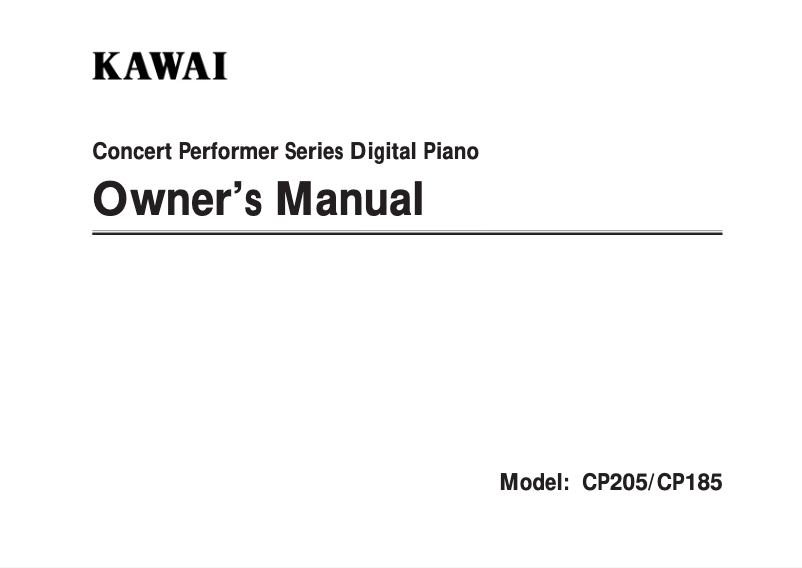 Image de la première page du manuel de l'appareil CP185