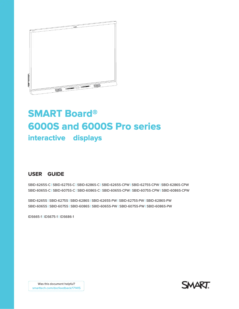 Página 1 del manual Manual de usuario SMART Technologies SBID-6265S-C