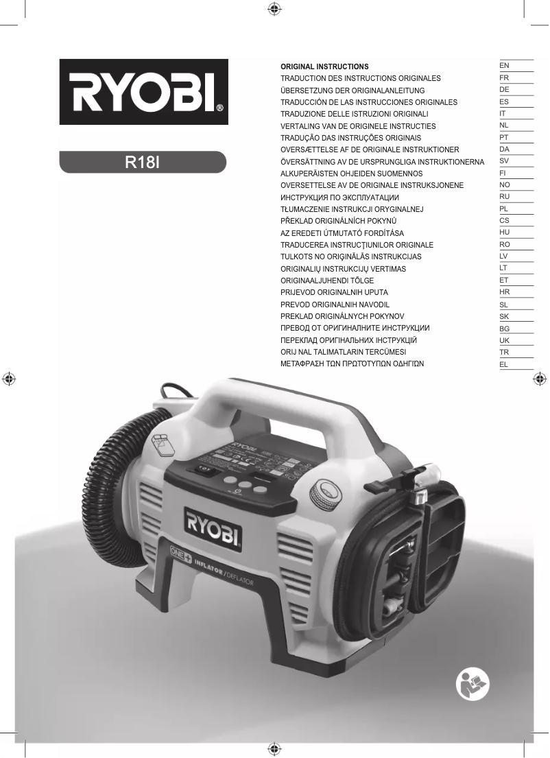 Page n°1 - Manuel utilisateur RYOBI One+ R18I
