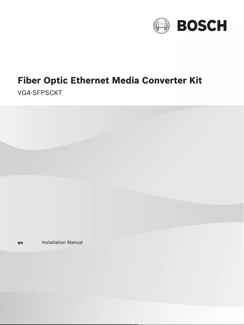 Image de la première page du manuel de l'appareil VG4‑SFPSCKT