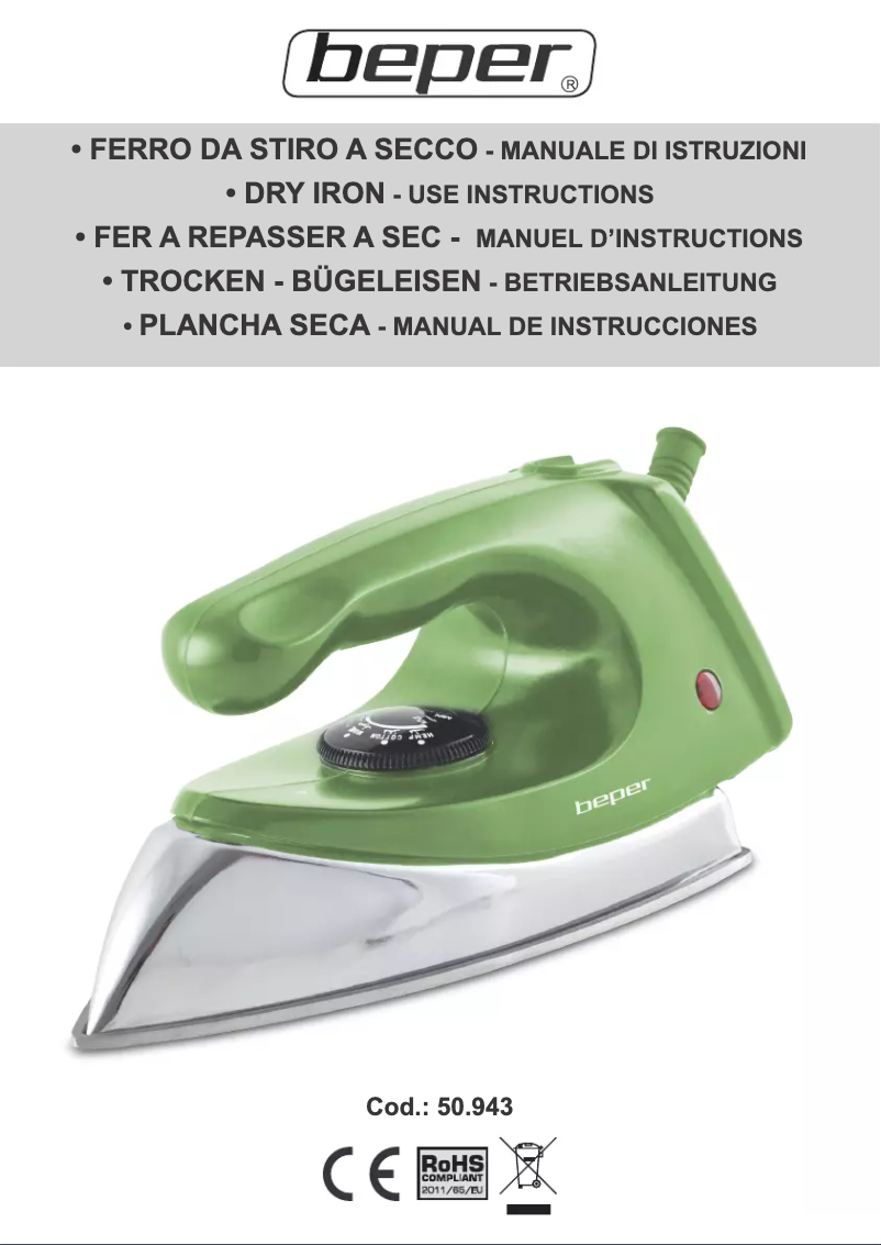 Page 1 de la notice Manuel utilisateur Beper 50.943