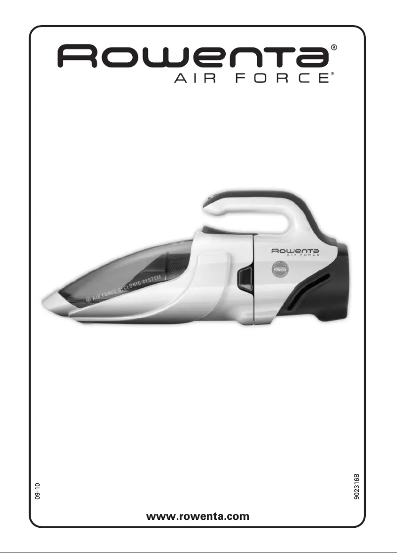 Page 1 of the manual User Manual Rowenta Air Force AC9227