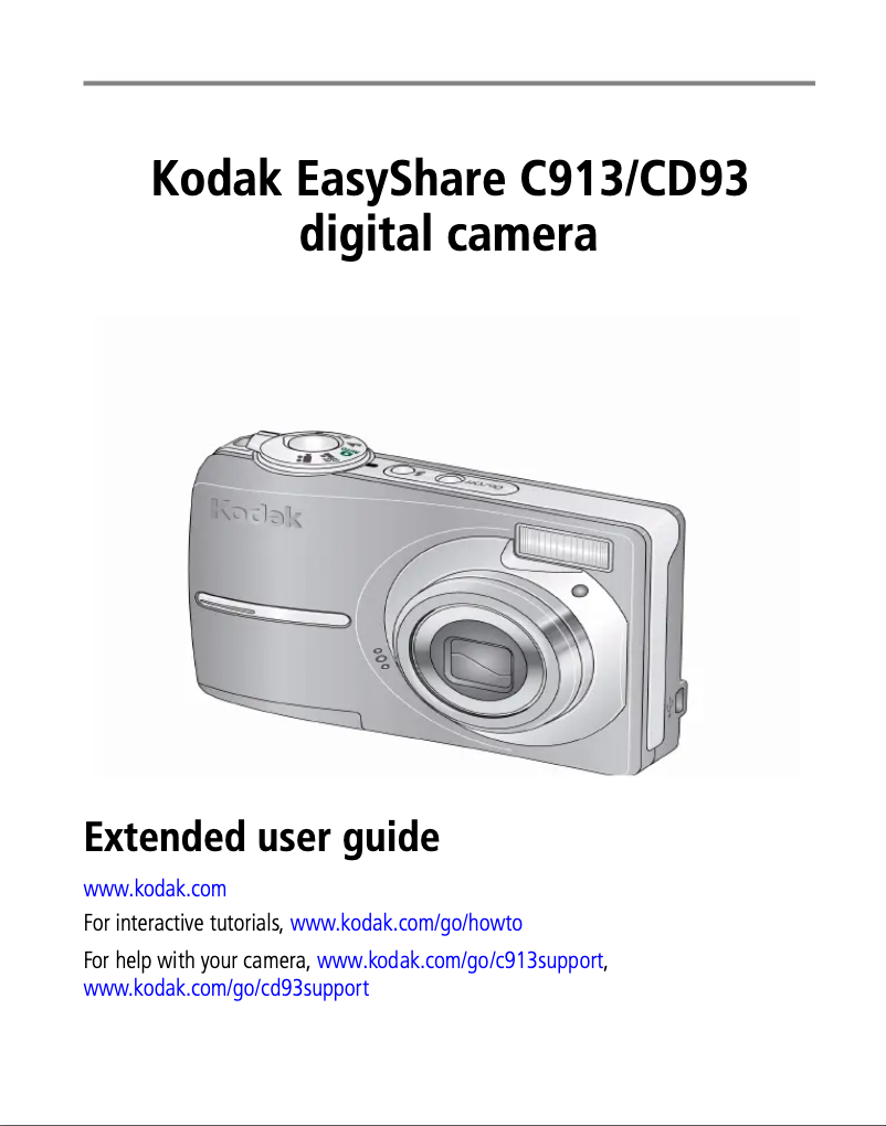 Page 1 de la notice Manuel utilisateur Kodak EasyShare CD93