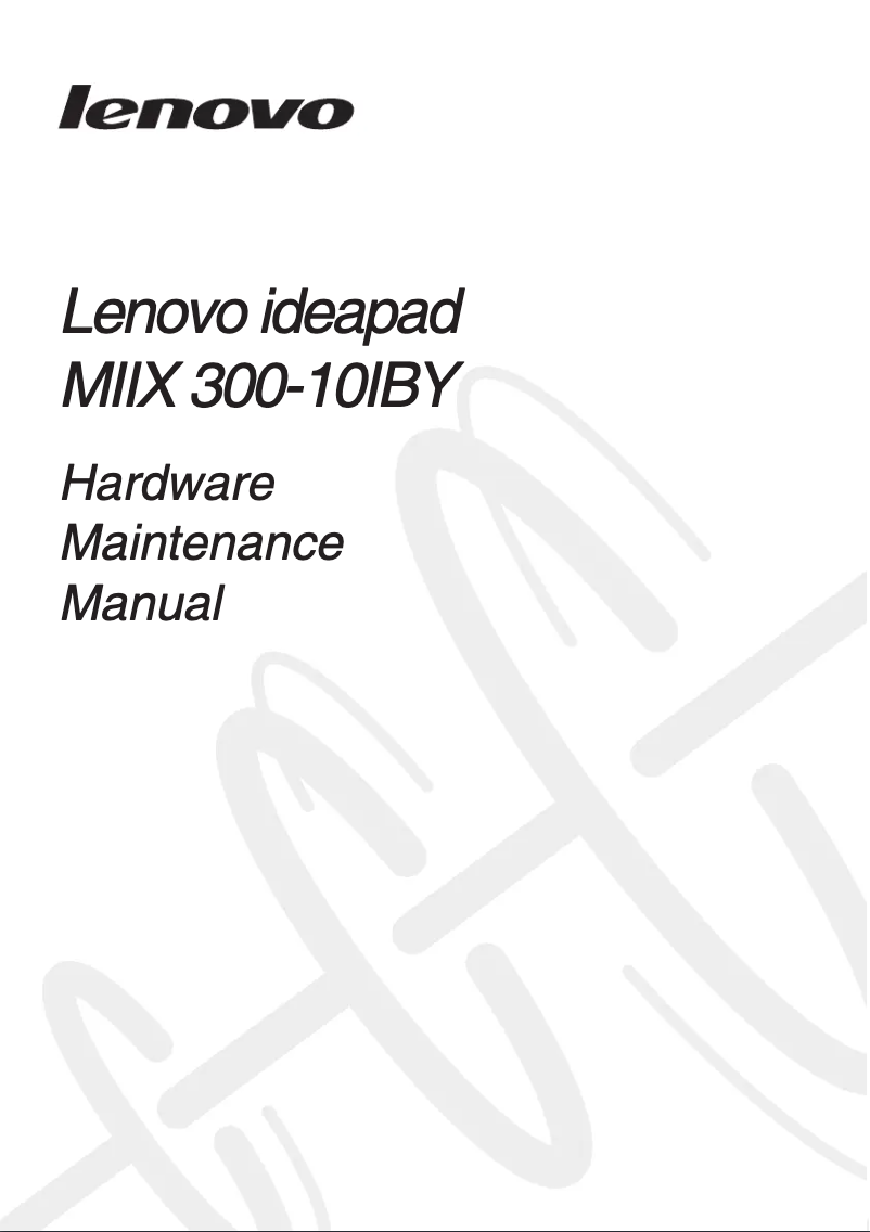Image de la première page du manuel de l'appareil Ideapad Miix 300-10IBY