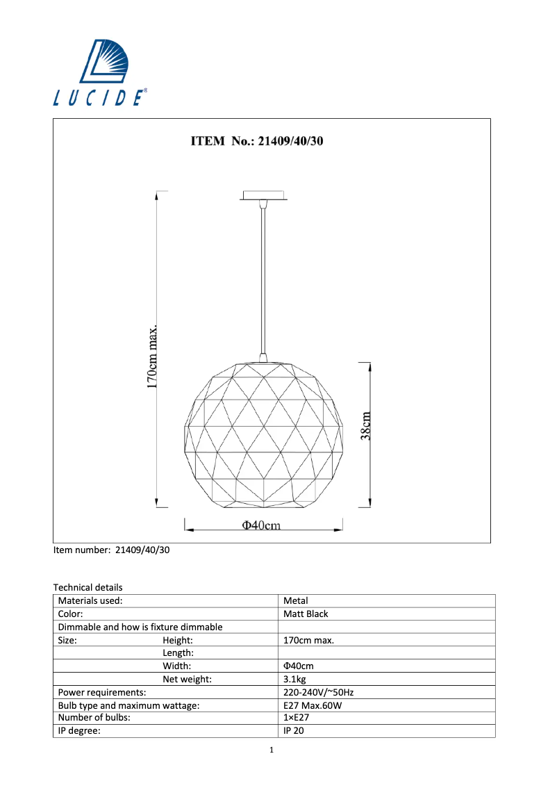 Image de la première page du manuel de l'appareil Otona 21409/40/30