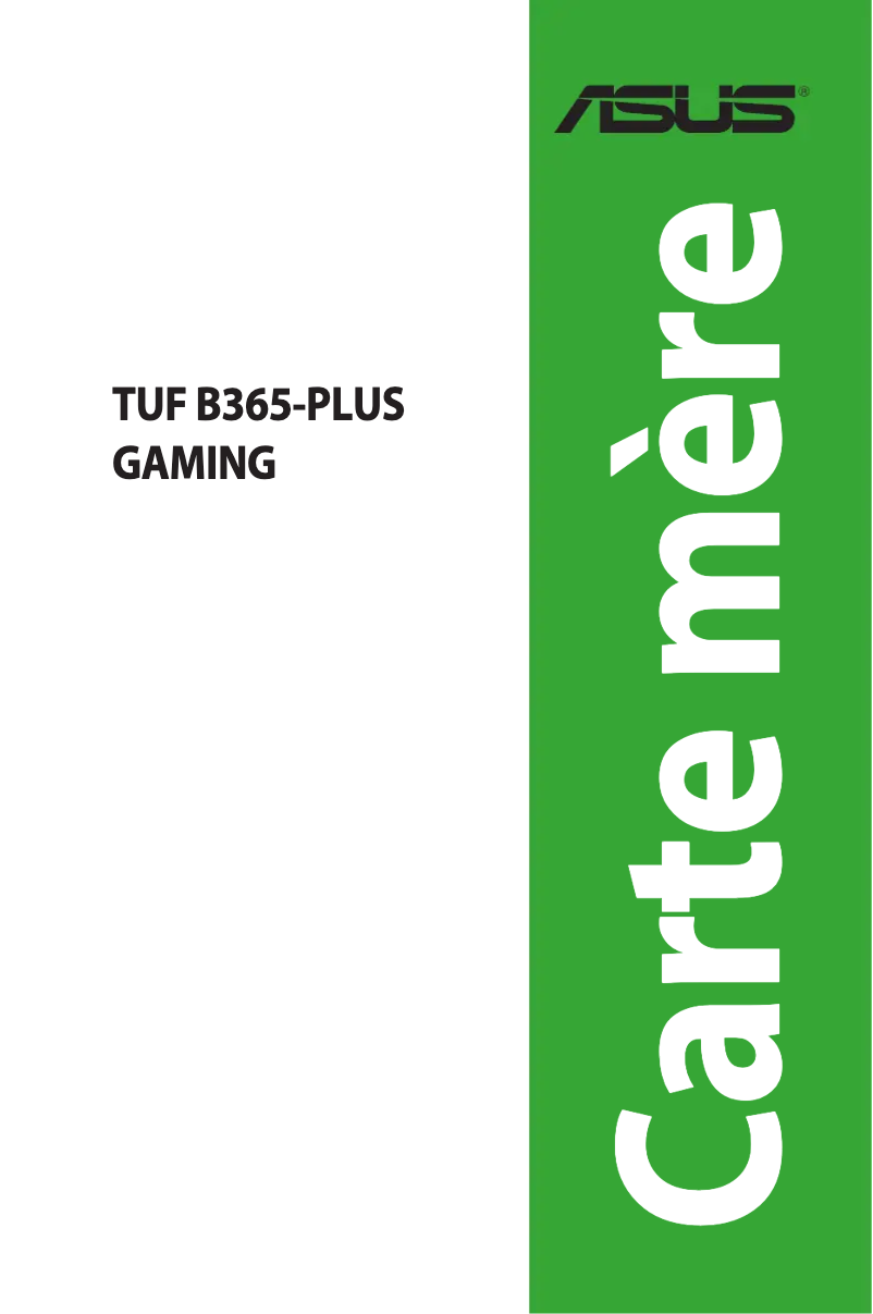 Page 1 de la notice Manuel utilisateur Asus TUF B365-PLUS GAMING