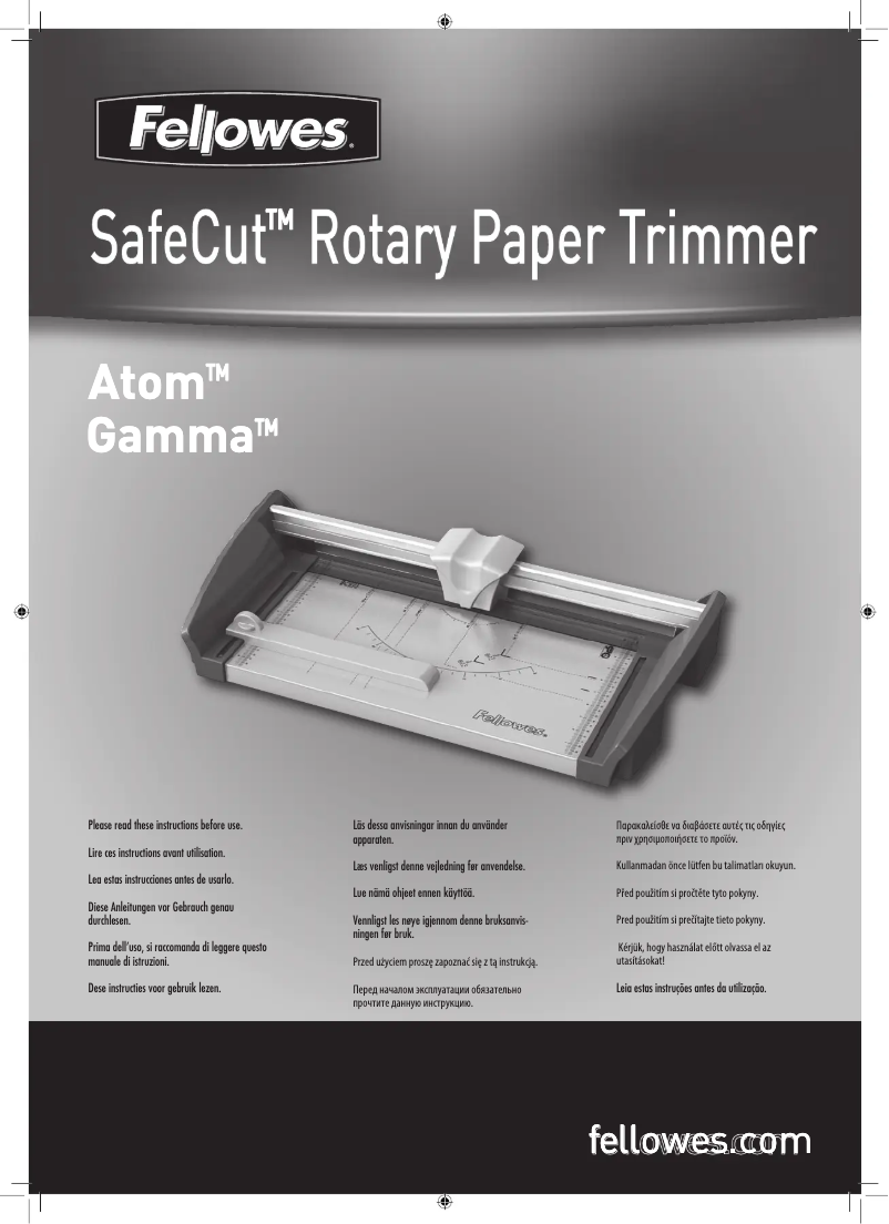 Page 1 de la notice Manuel utilisateur Fellowes Gamma A3