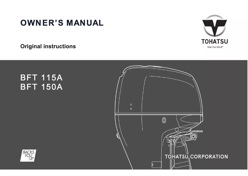 Página 1 del manual Manual de usuario Tohatsu BFT150A