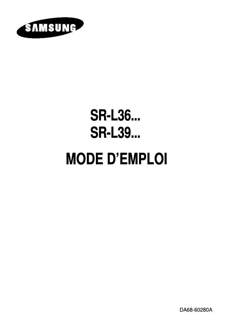 Page 1 de la notice Manuel utilisateur Samsung SR-L3926BSS
