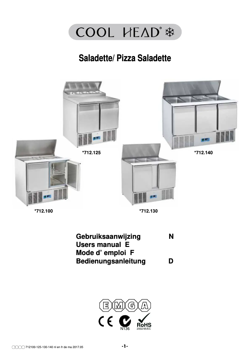 Página 1 del manual Manual de usuario Cool Head 712125